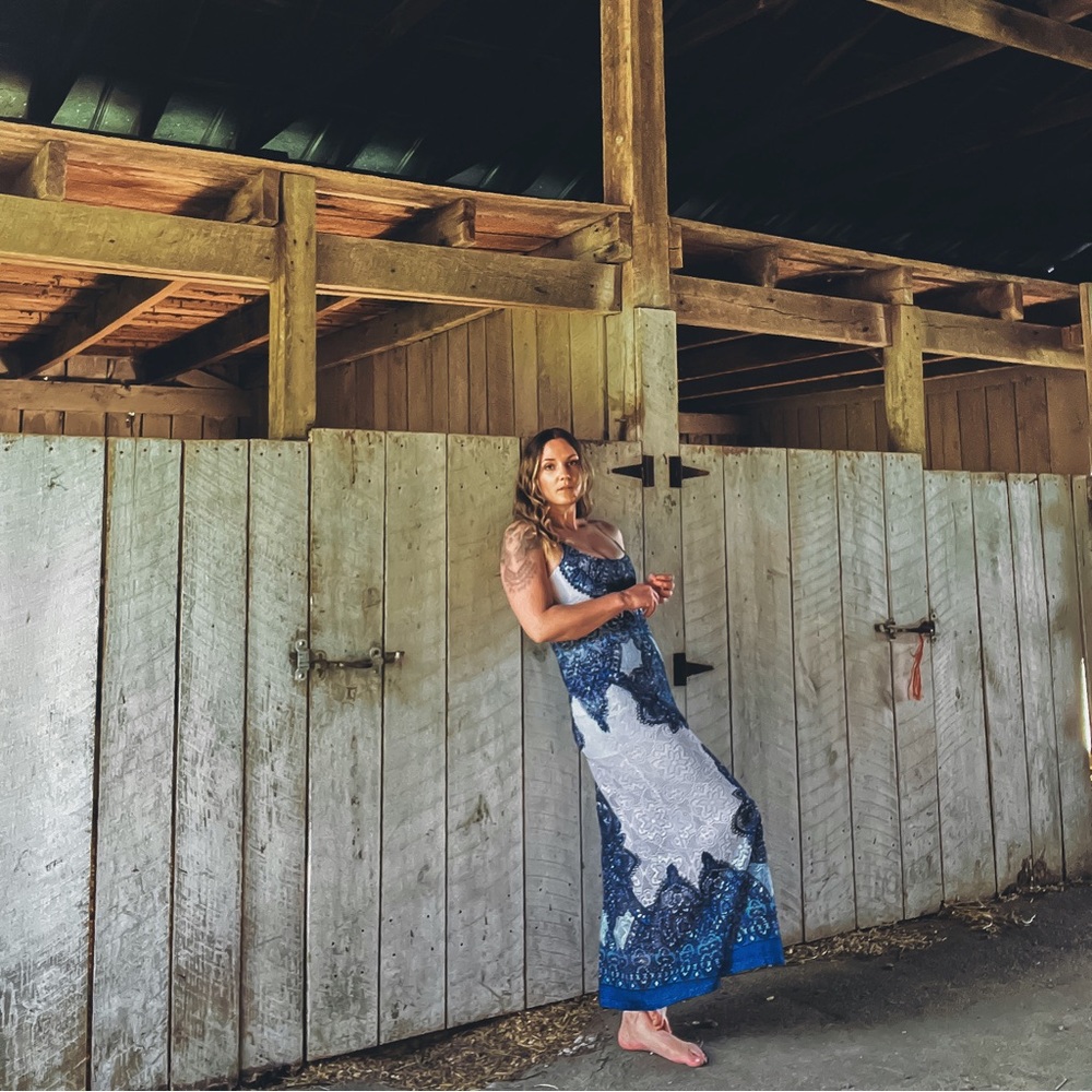 Crochet maxi dress
